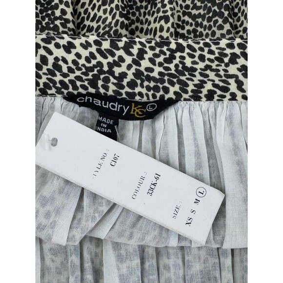 Chaudry KC NEW Mini Skirt Animal Print Size Large Lightweight Lined Neutral - Picture 4 of 7